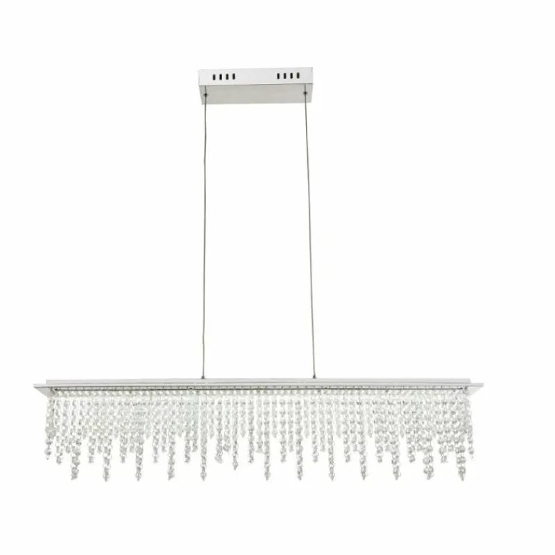 Luminaires Globo Lighting Suspension Globo LED Chrome, Clair, 1 lumière, Télécommandes* Éclairage Led