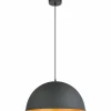 Lampes Dorées-Luminaires Globo Lighting Suspension Globo LENN Gris, 1 lumière