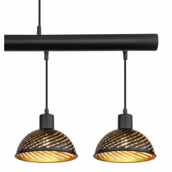 Lampes Dorées-Luminaires Globo Lighting Suspension Globo LENNA Noir, 4 lumières