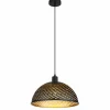 Lampes Dorées-Luminaires Globo Lighting Suspension Globo LENNA Noir, 1 lumière