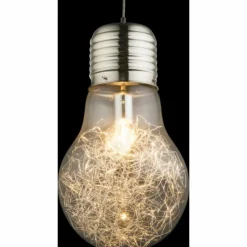 Luminaires Globo Lighting Suspension Globo LEVIN Nickel mat, 1 lumière* Suspensions