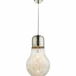 Luminaires Globo Lighting Suspension Globo LEVIN Nickel mat, 1 lumière* Suspensions