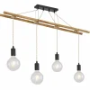 Lampes En Tissu-Luminaires Globo Lighting Suspension Globo LIONI Brun, Noir, 4 lumières
