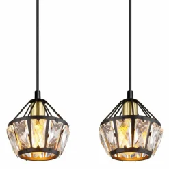 Luminaires Globo Lighting Suspension Globo LOIS Laiton, Noir, 4 lumières* Suspensions