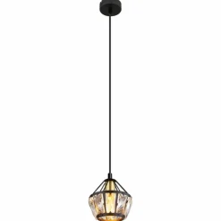 Luminaires Globo Lighting Suspension Globo LOIS Laiton, Noir, 1 lumière* Suspensions