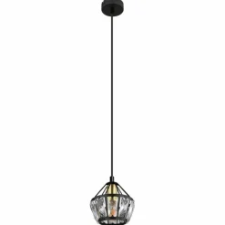 Luminaires Globo Lighting Suspension Globo LOIS Laiton, Noir, 1 lumière* Suspensions