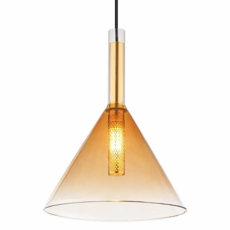 Luminaires Globo Lighting Suspension Globo LOPUSA Laiton, Noir, 1 lumière