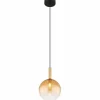 Luminaires Globo Lighting Suspension Globo LOPUSA Laiton, Noir, 1 lumière