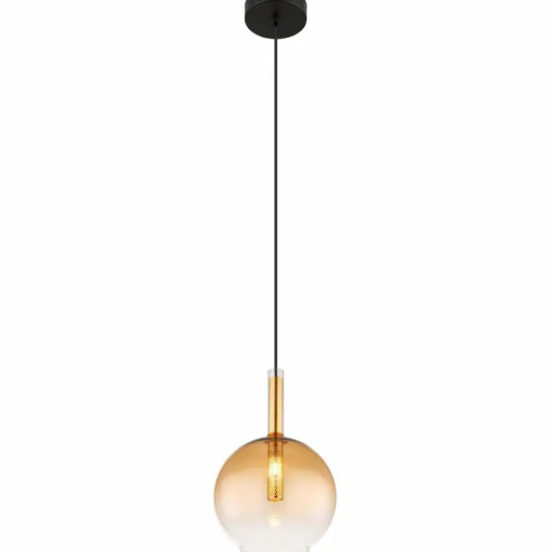 Luminaires Globo Lighting Suspension Globo LOPUSA Laiton, Noir, 1 lumière