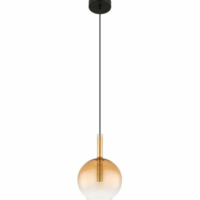 Luminaires Globo Lighting Suspension Globo LOPUSA Laiton, Noir, 1 lumière