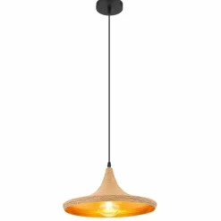 Lampes Dorées-Luminaires Globo Lighting Suspension Globo LUDMILLA Noir, 1 lumière