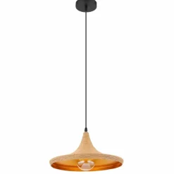 Lampes Dorées-Luminaires Globo Lighting Suspension Globo LUDMILLA Noir, 1 lumière
