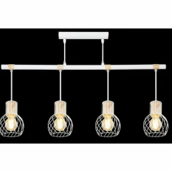 Luminaires Globo Lighting Suspension Globo LUISE Blanc, 4 lumières* Suspensions