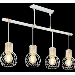 Luminaires Globo Lighting Suspension Globo LUISE Blanc, 4 lumières* Suspensions