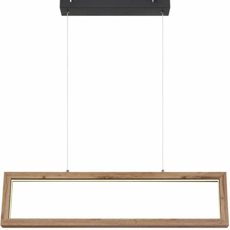 Lampes En Bois-Luminaires Globo Lighting Suspension Globo MANDERA LED Noir, 1 lumière