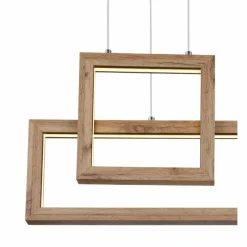 Lampes En Bois-Luminaires Globo Lighting Suspension Globo MANDERA LED Noir, 1 lumière