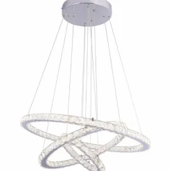Luminaires Globo Lighting Suspension Globo MARILYN I Chrome, Aspect cristal, 1 lumière, Télécommandes* Suspensions