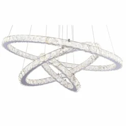 Luminaires Globo Lighting Suspension Globo MARILYN I Chrome, Aspect cristal, 1 lumière, Télécommandes* Suspensions