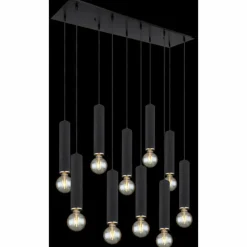 Luminaires Globo Lighting Suspension Globo MARION Noir, 10 lumières* Suspensions