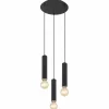 Luminaires Globo Lighting Suspension Globo MARION Noir, 3 lumières* Suspensions