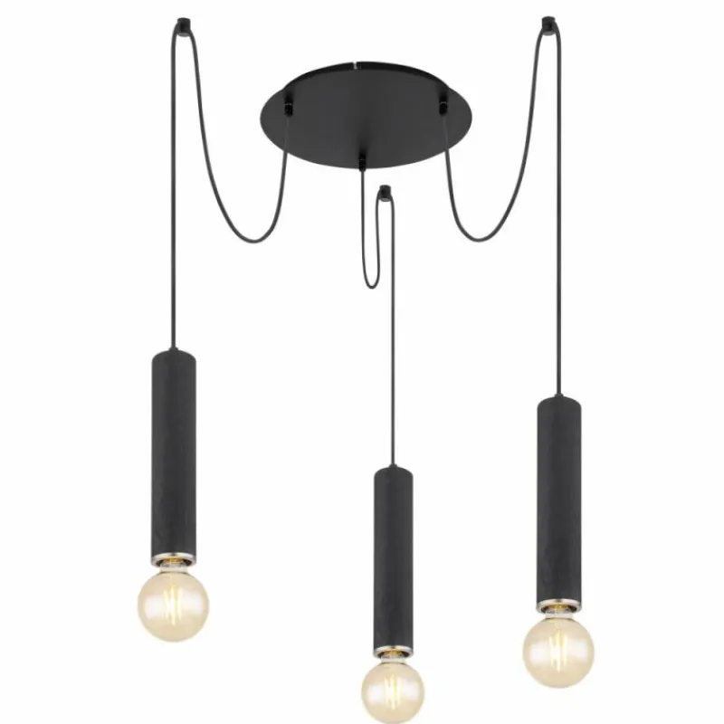Luminaires Globo Lighting Suspension Globo MARION Noir, 3 lumières* Suspensions