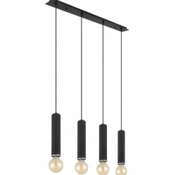 Luminaires Globo Lighting Suspension Globo MARION Noir, 4 lumières* Suspensions