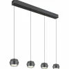 Luminaires Globo Lighting Suspension Globo MARTHY LED Gris, 4 lumières* Suspensions