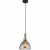 Suspension Verre Fumé-Luminaires Globo Lighting Suspension Globo MATTEA Noir, 1 lumière