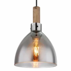 Suspension Verre Fumé-Luminaires Globo Lighting Suspension Globo MATTEA Noir, 1 lumière