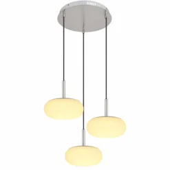 Luminaires Globo Lighting Suspension Globo MATTY LED Nickel mat, 1 lumière