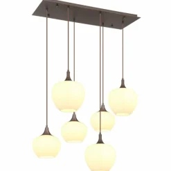 Luminaires Globo Lighting Suspension Globo MAXY Moka, 6 lumières