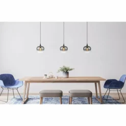 Suspension Verre Fumé-Luminaires Globo Lighting Suspension Globo MAXY Noir, 1 lumière