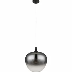 Suspension Verre Fumé-Luminaires Globo Lighting Suspension Globo MAXY Noir, 1 lumière