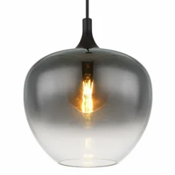 Suspension Verre Fumé-Luminaires Globo Lighting Suspension Globo MAXY Noir, 1 lumière
