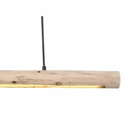 Luminaires Rustiques-Luminaires Globo Lighting Suspension Globo MELLA LED Bois clair, Noir, 1 lumière