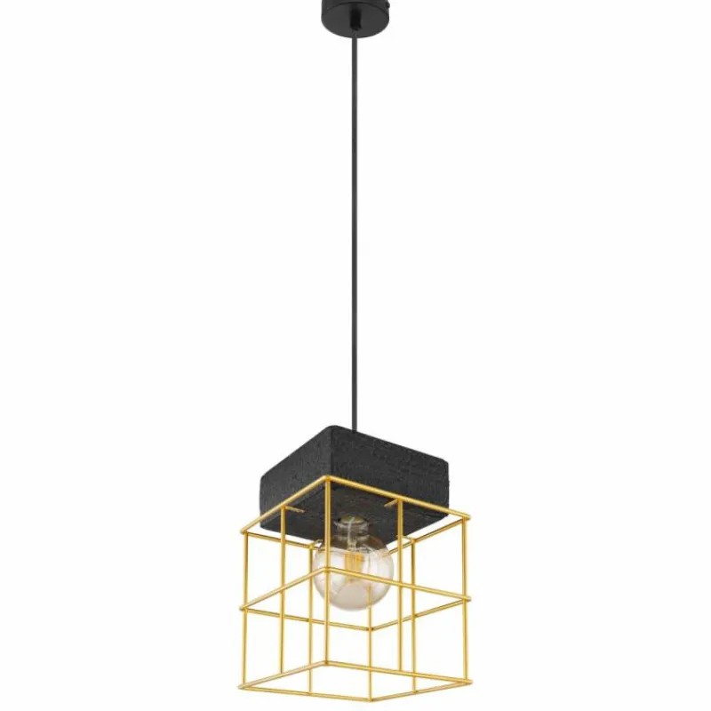 Lampes Dorées-Luminaires Globo Lighting Suspension Globo MERRIL Noir, 1 lumière