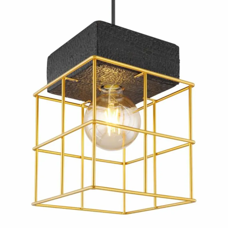 Lampes Dorées-Luminaires Globo Lighting Suspension Globo MERRIL Noir, 1 lumière