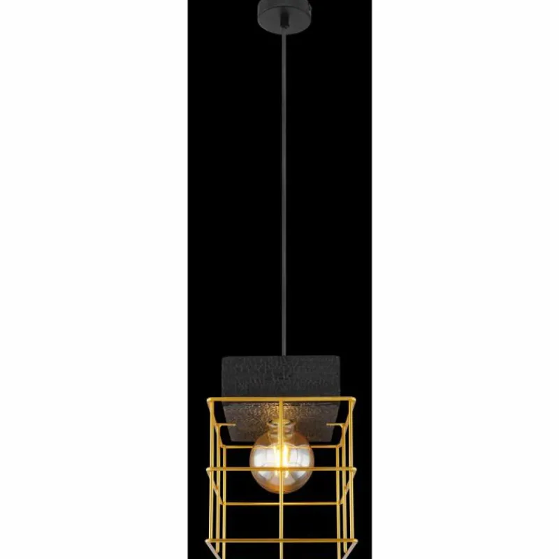 Lampes Dorées-Luminaires Globo Lighting Suspension Globo MERRIL Noir, 1 lumière