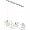 Lampes Industrielles-Luminaires Globo Lighting Suspension Globo MERRIL Zingué, 3 lumières