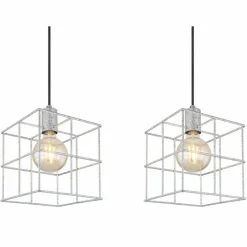Lampes Industrielles-Luminaires Globo Lighting Suspension Globo MERRIL Zingué, 3 lumières
