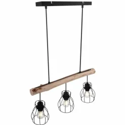 Lampes Vintages & Rétros-Luminaires Globo Lighting Suspension Globo MINA Noir, 3 lumières