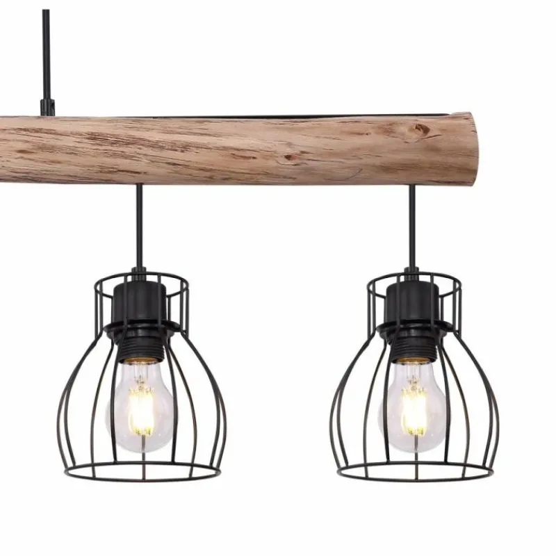 Lampes Vintages & Rétros-Luminaires Globo Lighting Suspension Globo MINA Noir, 5 lumières