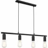 Lampes Vintages & Rétros-Luminaires Globo Lighting Suspension Globo MOSSABI Noir, 4 lumières