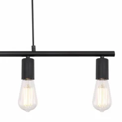 Lampes Vintages & Rétros-Luminaires Globo Lighting Suspension Globo MOSSABI Noir, 4 lumières