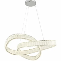 Luminaires Globo Lighting Suspension Globo MUCKY LED Chrome, 1 lumière* Suspensions