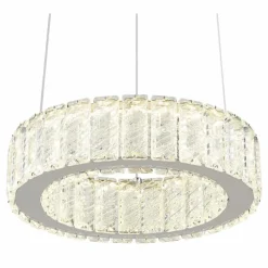 Luminaires Globo Lighting Suspension Globo MUCKY LED Chrome, 1 lumière, Télécommandes* Éclairage Led