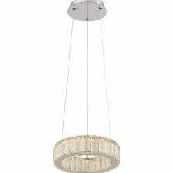 Luminaires Globo Lighting Suspension Globo MUCKY LED Chrome, 1 lumière, Télécommandes* Éclairage Led