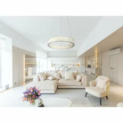 Luminaires Globo Lighting Suspension Globo MUCKY LED Chrome, 1 lumière, Télécommandes* Éclairage Led