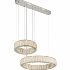 Luminaires Globo Lighting Suspension Globo MUCKY LED Chrome, 1 lumière, Télécommandes* Suspensions