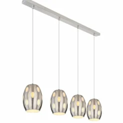 Luminaires Globo Lighting Suspension Globo NARRI Nickel mat, 4 lumières* Suspensions